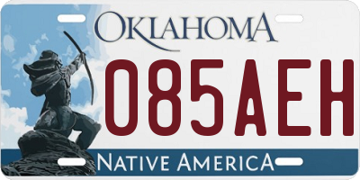 OK license plate 085AEH