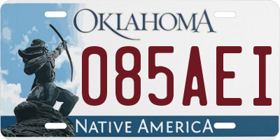 OK license plate 085AEI
