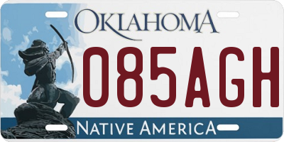 OK license plate 085AGH