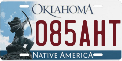 OK license plate 085AHT