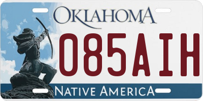 OK license plate 085AIH