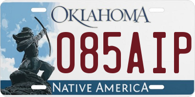OK license plate 085AIP