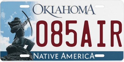 OK license plate 085AIR