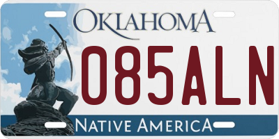 OK license plate 085ALN