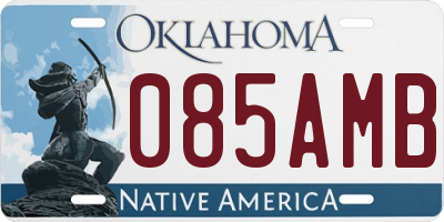OK license plate 085AMB