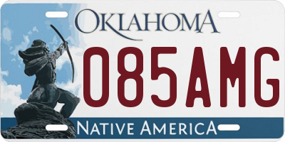 OK license plate 085AMG