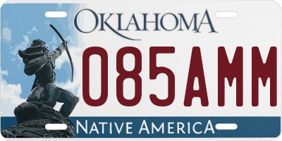 OK license plate 085AMM
