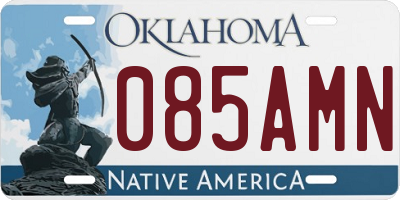 OK license plate 085AMN