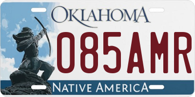 OK license plate 085AMR