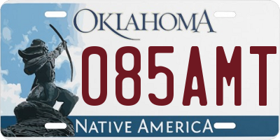 OK license plate 085AMT