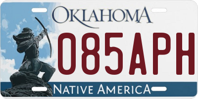 OK license plate 085APH