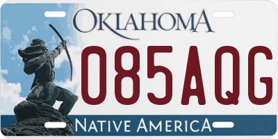 OK license plate 085AQG