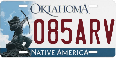 OK license plate 085ARV