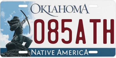 OK license plate 085ATH