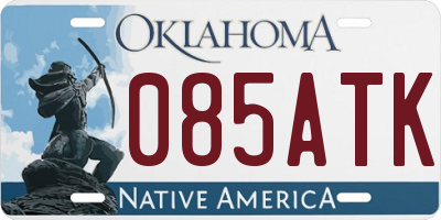 OK license plate 085ATK