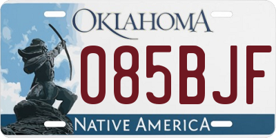OK license plate 085BJF