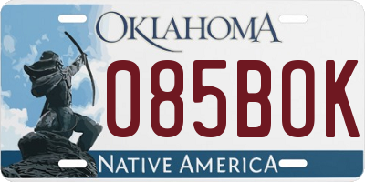 OK license plate 085BOK