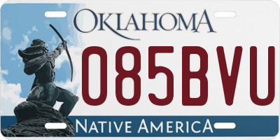 OK license plate 085BVU