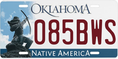 OK license plate 085BWS