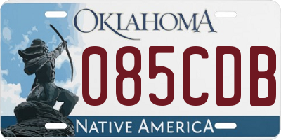 OK license plate 085CDB