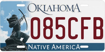 OK license plate 085CFB