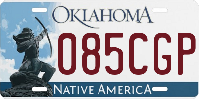 OK license plate 085CGP