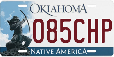 OK license plate 085CHP