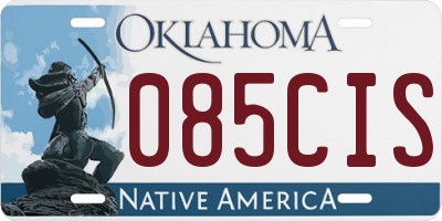 OK license plate 085CIS