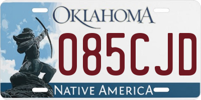 OK license plate 085CJD