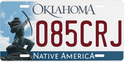 OK license plate 085CRJ
