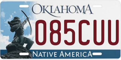 OK license plate 085CUU