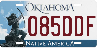 OK license plate 085DDF