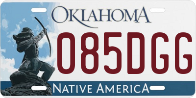 OK license plate 085DGG
