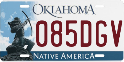 OK license plate 085DGV