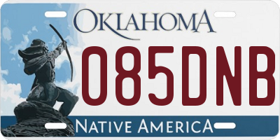 OK license plate 085DNB
