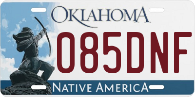 OK license plate 085DNF