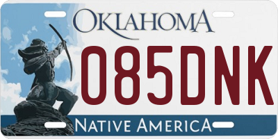 OK license plate 085DNK