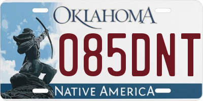 OK license plate 085DNT