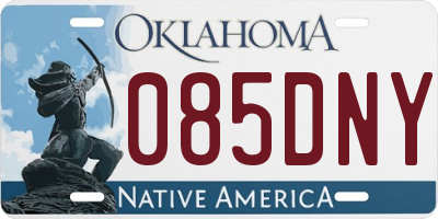OK license plate 085DNY