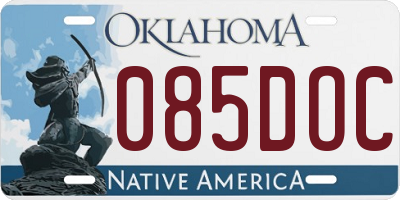 OK license plate 085DOC