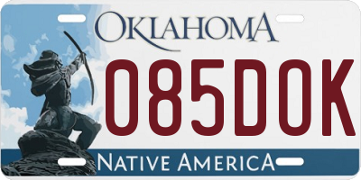 OK license plate 085DOK