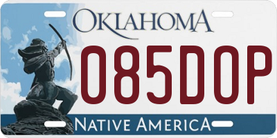 OK license plate 085DOP