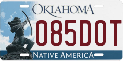 OK license plate 085DOT
