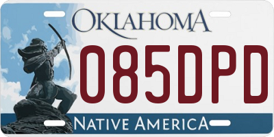OK license plate 085DPD