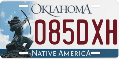 OK license plate 085DXH