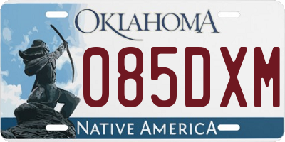 OK license plate 085DXM