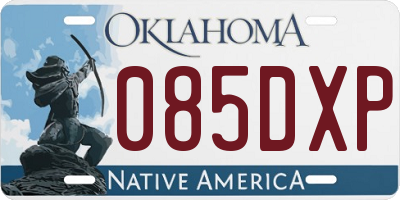 OK license plate 085DXP