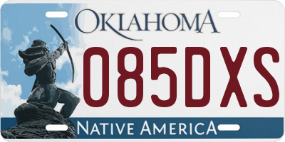 OK license plate 085DXS