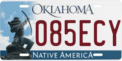 OK license plate 085ECY