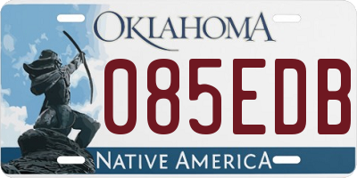 OK license plate 085EDB